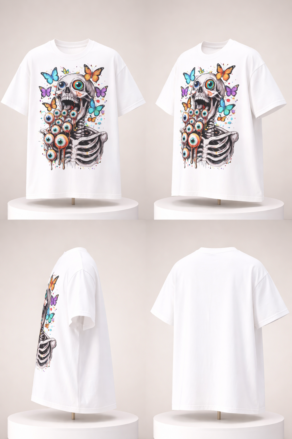 White Skeleton Tee