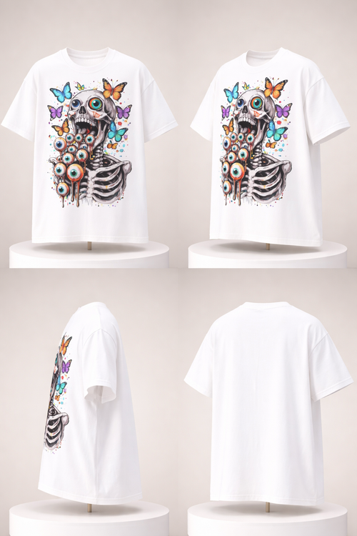 White Skeleton Tee